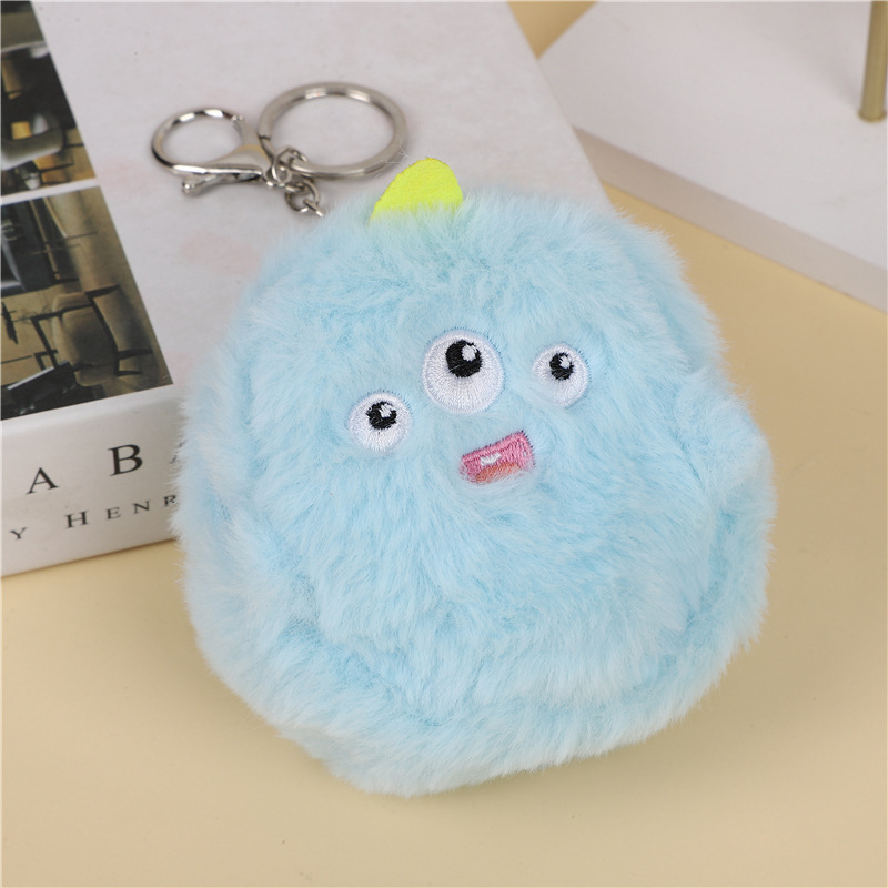 B113 Monster llavero - azul de tres ojos