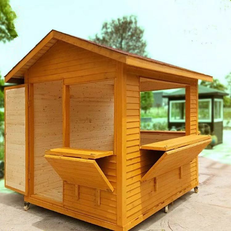 Outdoor Anti-Corrosion Cabin Park Scenic Spot Mobile Vending Pavilion Canteen Amusement Park Vending Office Coffee Milk Tea House