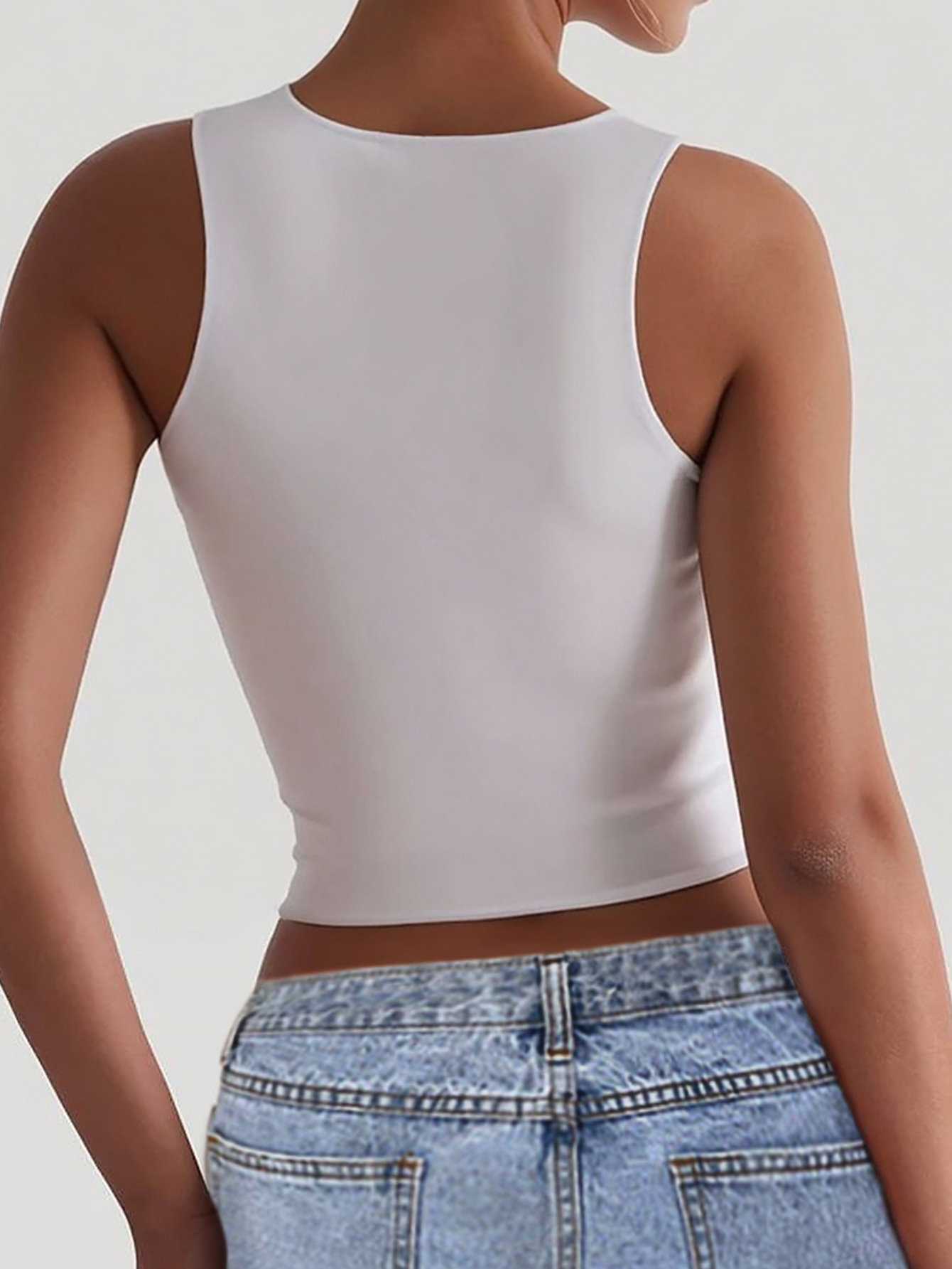 Vest Tops Type Wholesale Women's Casual Basic Solid Color Navel Exposed Tank Tops