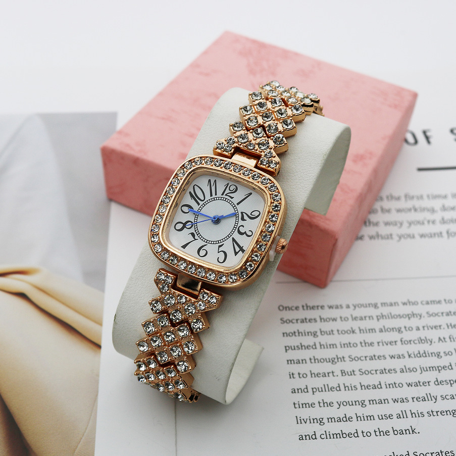 Pointer Display Type Jewelry Buckle Buckle Style Shiny Solid Color Jewelry Buckle Quartz Women's Watches