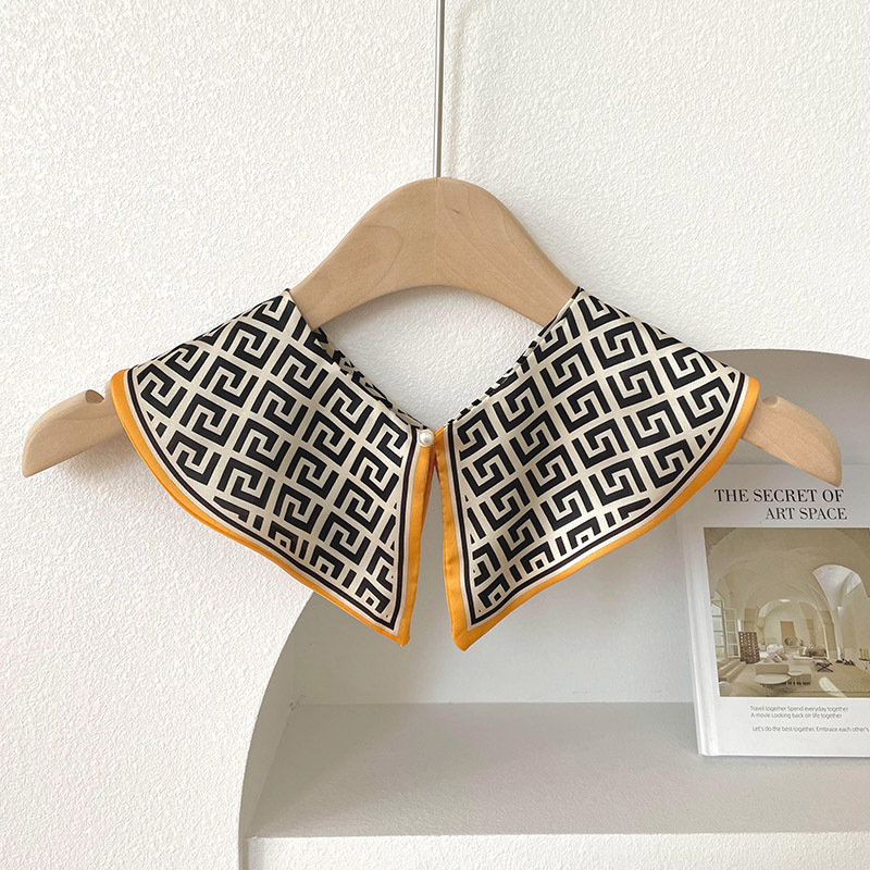 Nueva bufanda de cuello falso para mujer hebilla de perla chal exterior primavera y verano falda a juego camisa cuello-protección chaleco bufanda