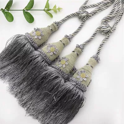 Trailer rope/net/strap tie ball tie rope tie - one-5-pairs-gray-flower-ball