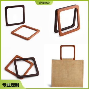 Manufacturer's Classy Professional Customized Luggage Solid Wood Handle Wooden Handle Small Rectangular Bag Wooden Handle Customized Model