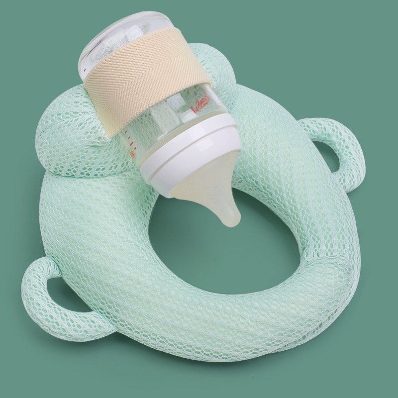 순수 텐셀 통기성 수유베개 그린 핸드헬드 스타일