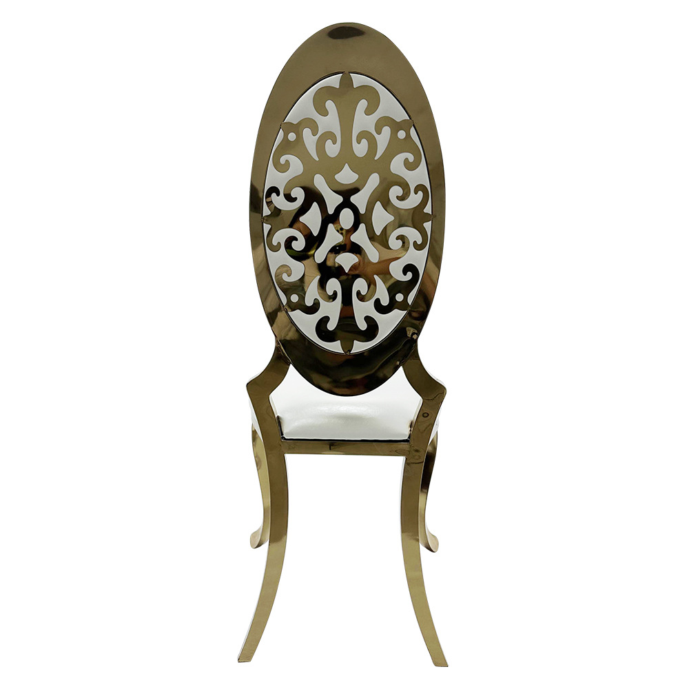 Sillas de comedor europeas personalizadas a granel sillas de banquete de hotel restaurantes de acero inoxidable retro sillas de mesa sillas de boda