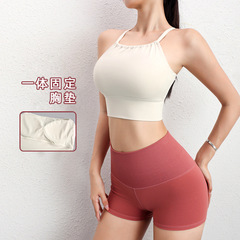 Fitness Wear Running Yoga Wear Tank Top Bra Set Sports Bra Summer Shock Absorption Fitness Women Professional Back Support 