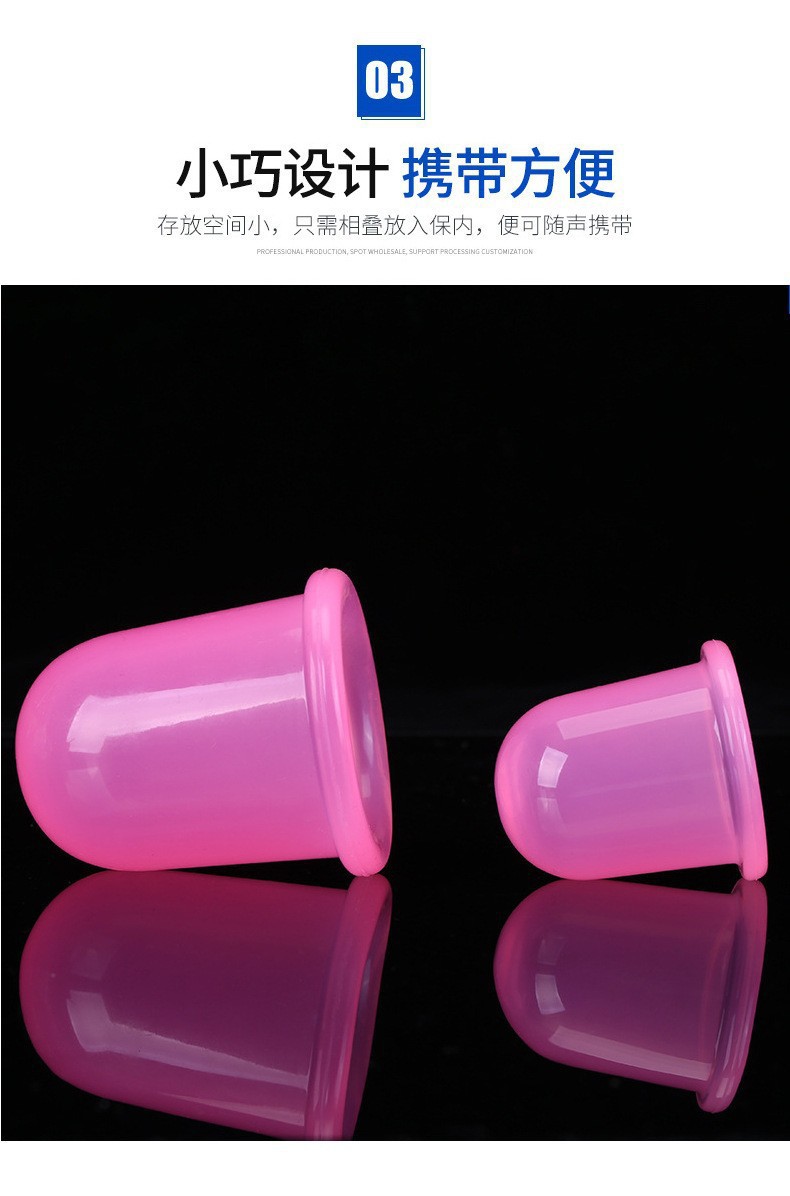Silicone Cupping Therapy Set 4 Piece Vacuum Massage Cups for Home Body Care Fitness Recovery quality and texture