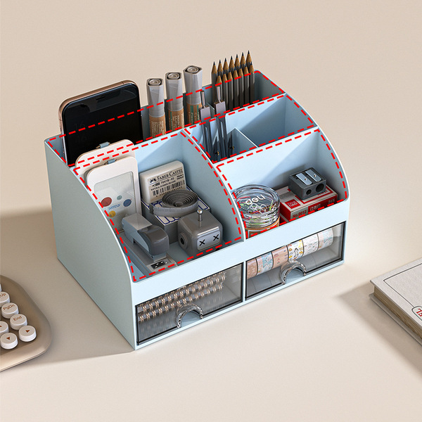 Plastic universal table double-layer storage box