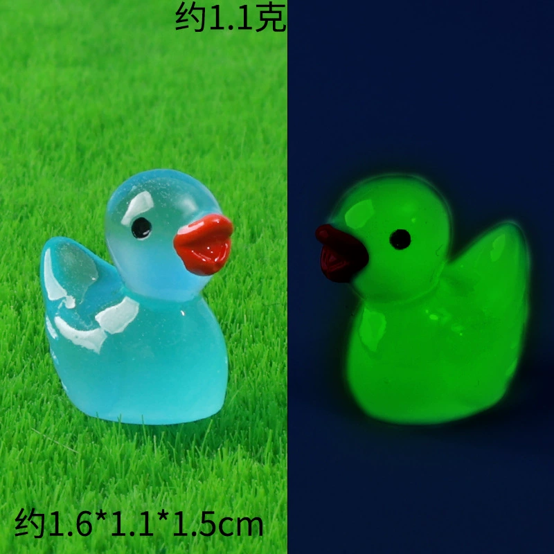 Miniature duck accessory, handmade minifigure prop for micro landscapes, solid & glow colors
