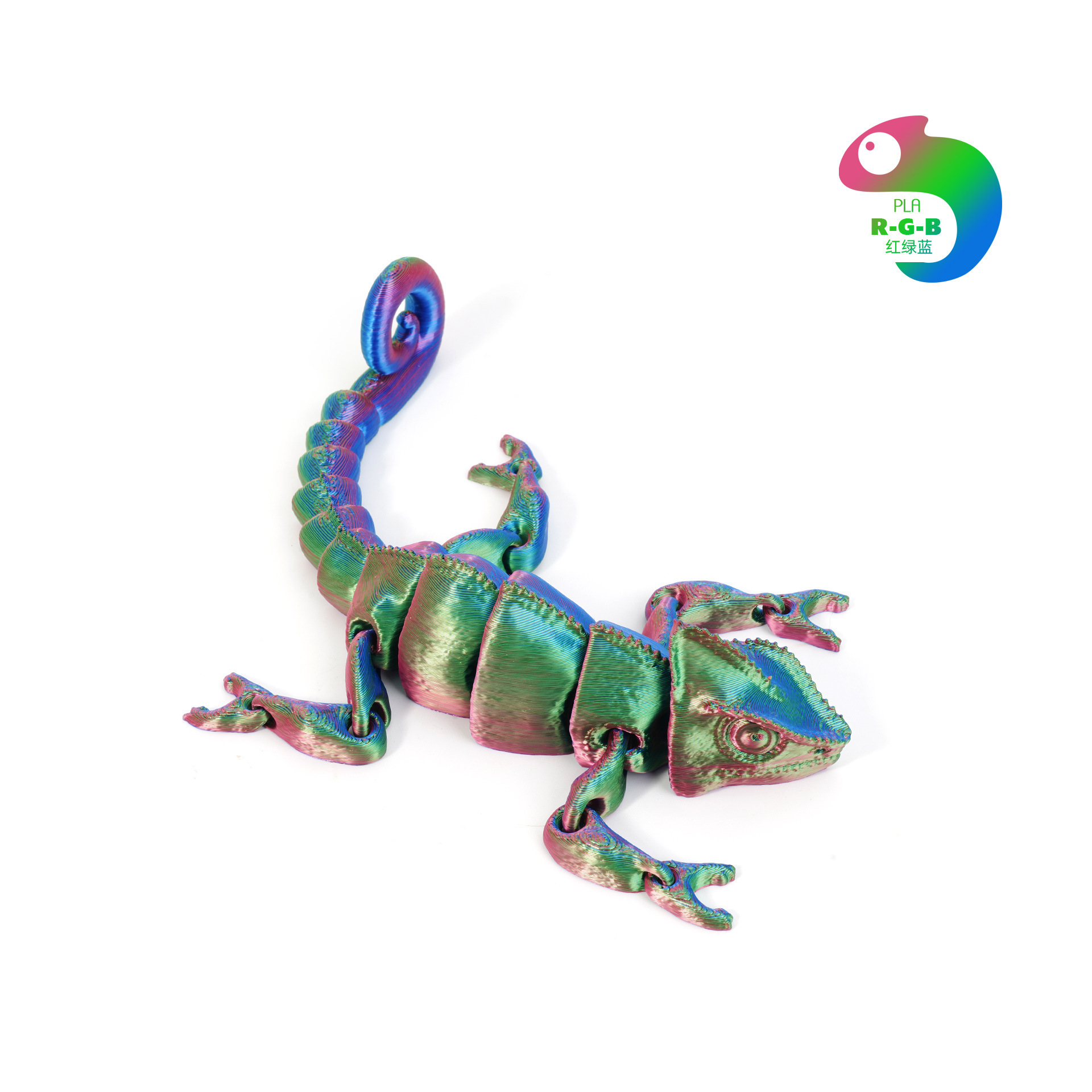 카멜레온-[3색 그라데이션] 레드, 그린, 블루-14.5cm