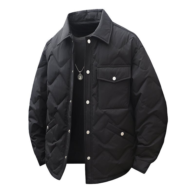 Down Men's 2025 90 Duck down Lapel down Jacket American Cold-Proof Thickeneded Men's down Jacket Loose and Fashionable