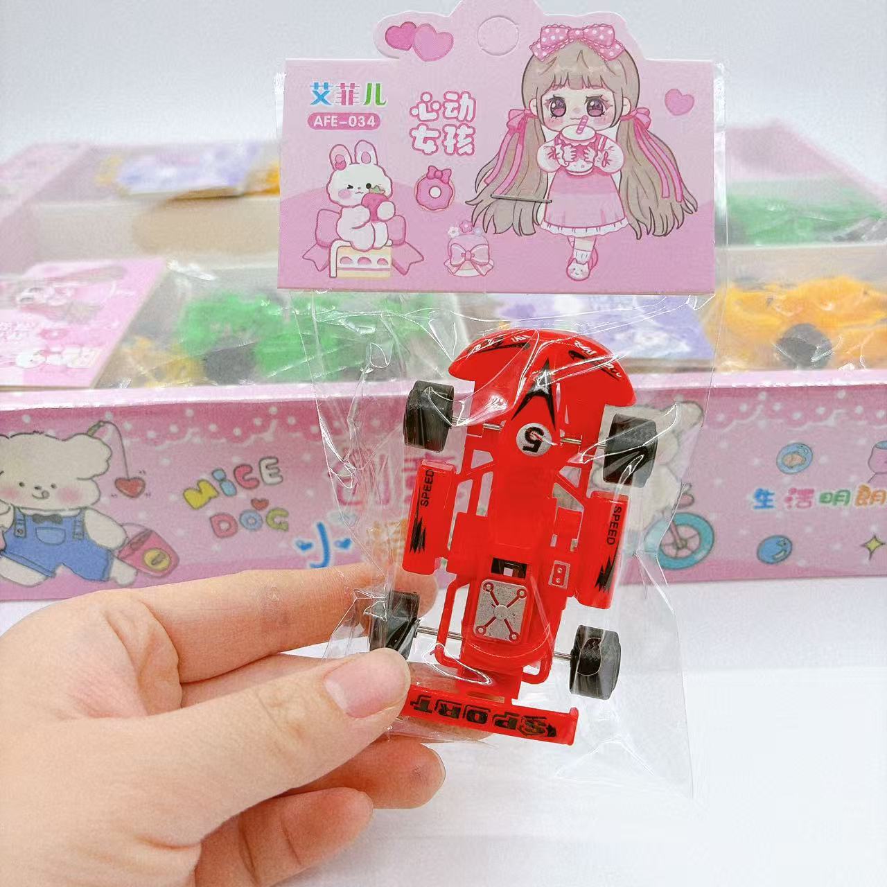 Juguetes de retroceso para niños modelo de carreras de kart juguetes pequeños regalos al por mayor empujar bolsas de modelo de carga