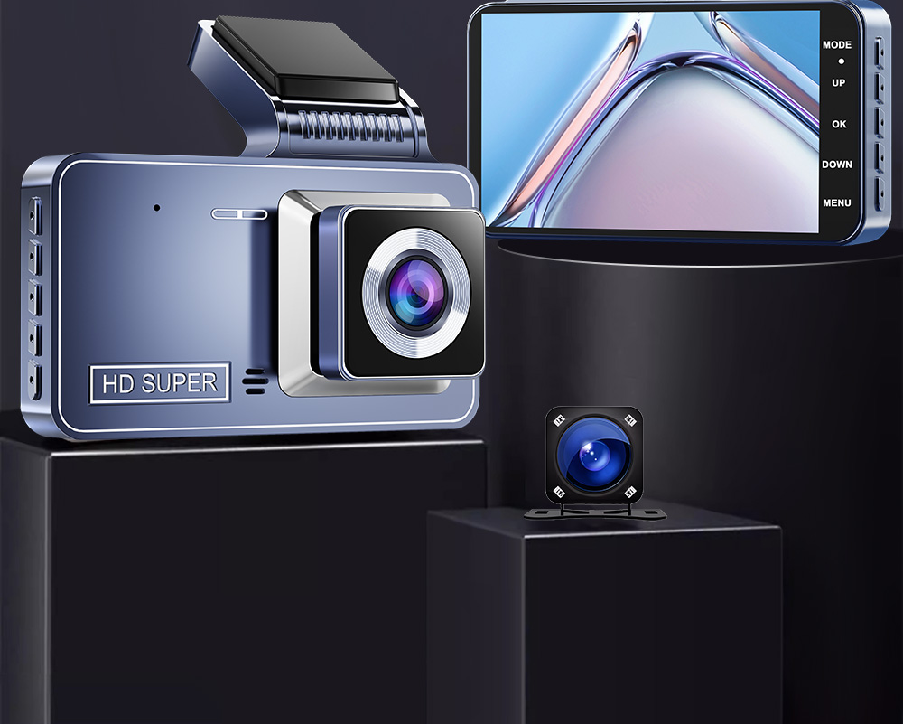 Dash Cam HD Night Vision 360° Panorama 4K Front and Rear Recording