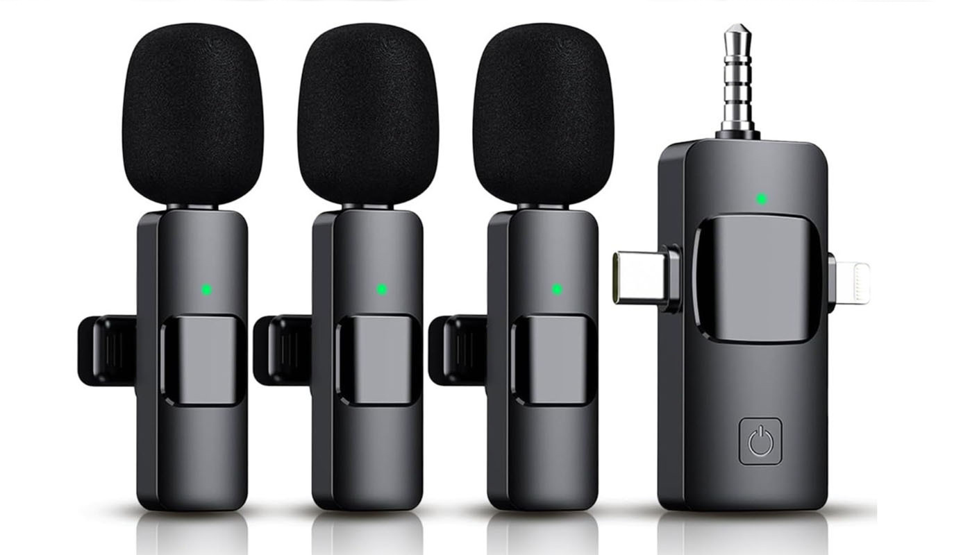 Transfronterizo K15 micrófono de collar inalámbrico teléfono móvil mini micrófono de transmisión en vivo 3 - en - 1 grabación de radio reducción de ruido MacK1