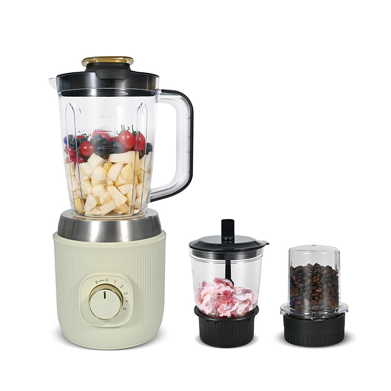 Mezclador eléctrico multifuncional 3 en 1 jugo de frutas y verduras máquina de cocina al por mayor máquina de molienda de harina y carne molída máquina de rompe paredes integrada
