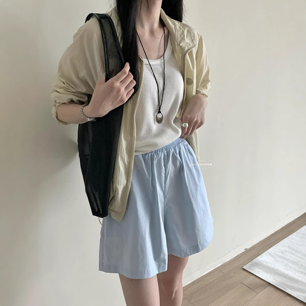 Imagine SAILORMOON delgado casual cintura elástica ropa exterior suelta hombre pequeño cintura alta pierna ancha pantalones calientes image 3