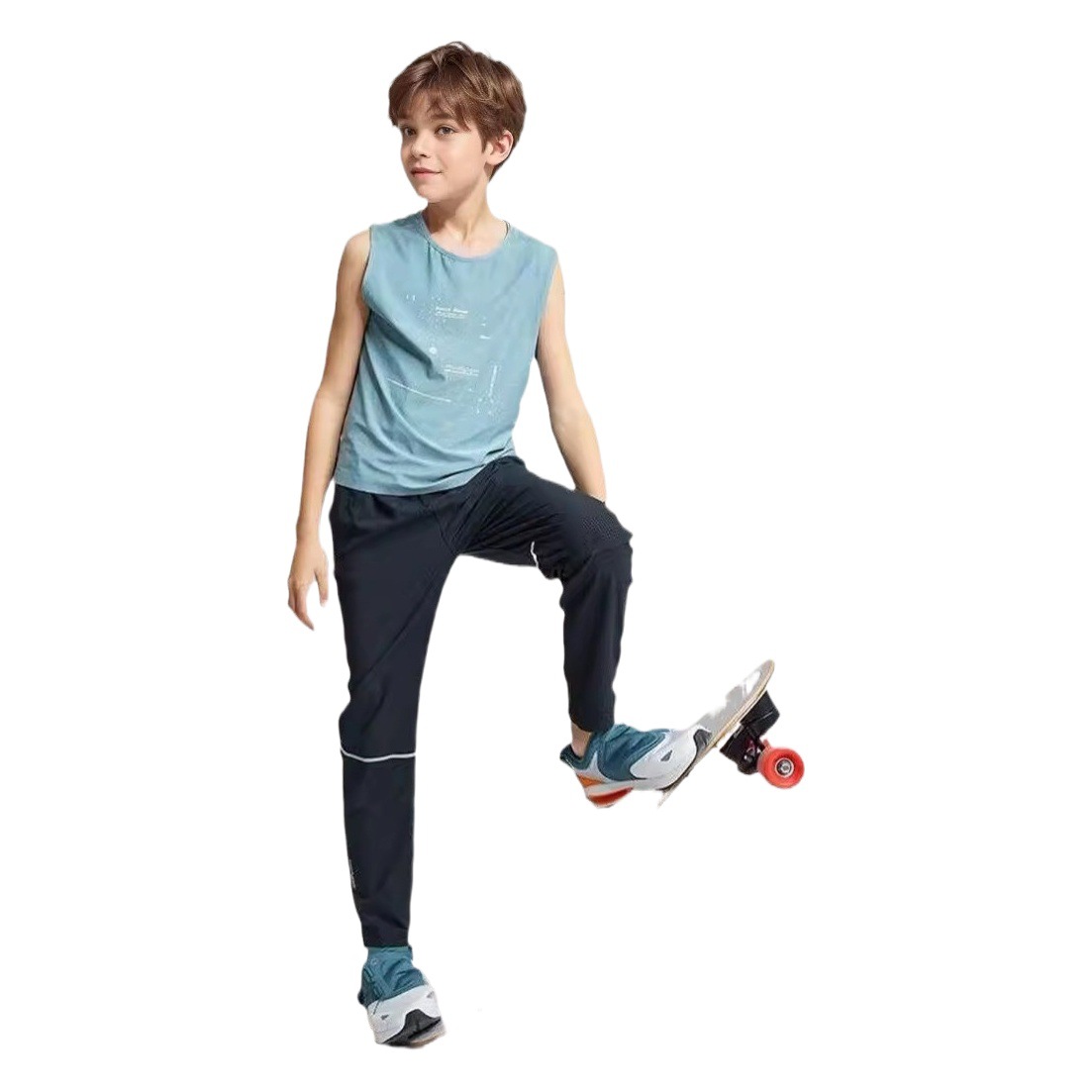 Girls' Quick-Dry Lightweight Breathable Stretchy Sports Pants, Boys' Outdoor Hiking Camping Training Sun-Protection Pants