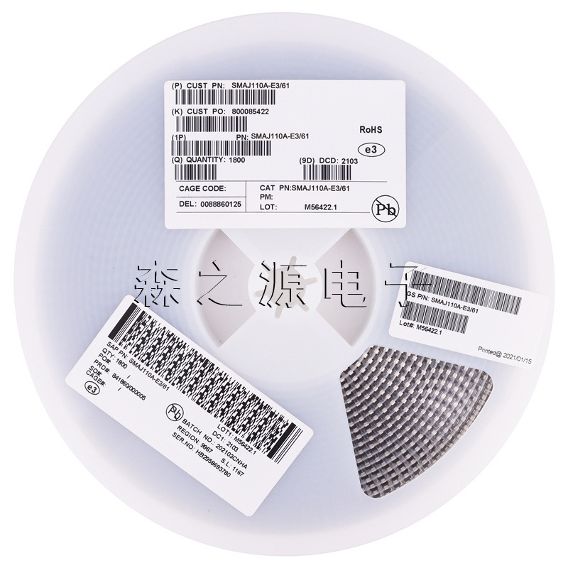 SMAJ110A/CA TVS瞬变电压抑制二极管 110V 贴片 DO-214AC 单/双向