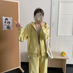 学院风卫衣上衣女连帽2025年秋季新款运动风休闲开衫美式高街外套