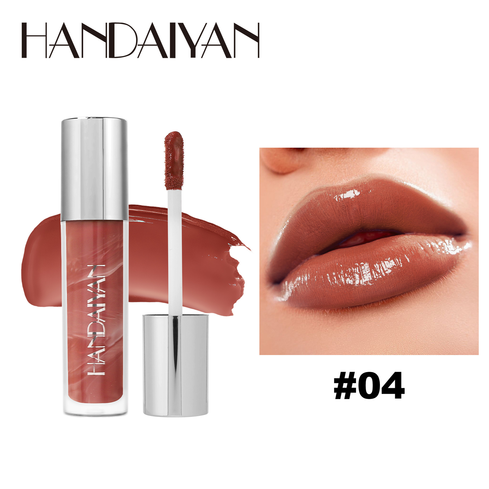 Esmalte labial espejo transfronterizo Handaiyan mármol humectante labial lápiz labial espejo esmalte labial image 10