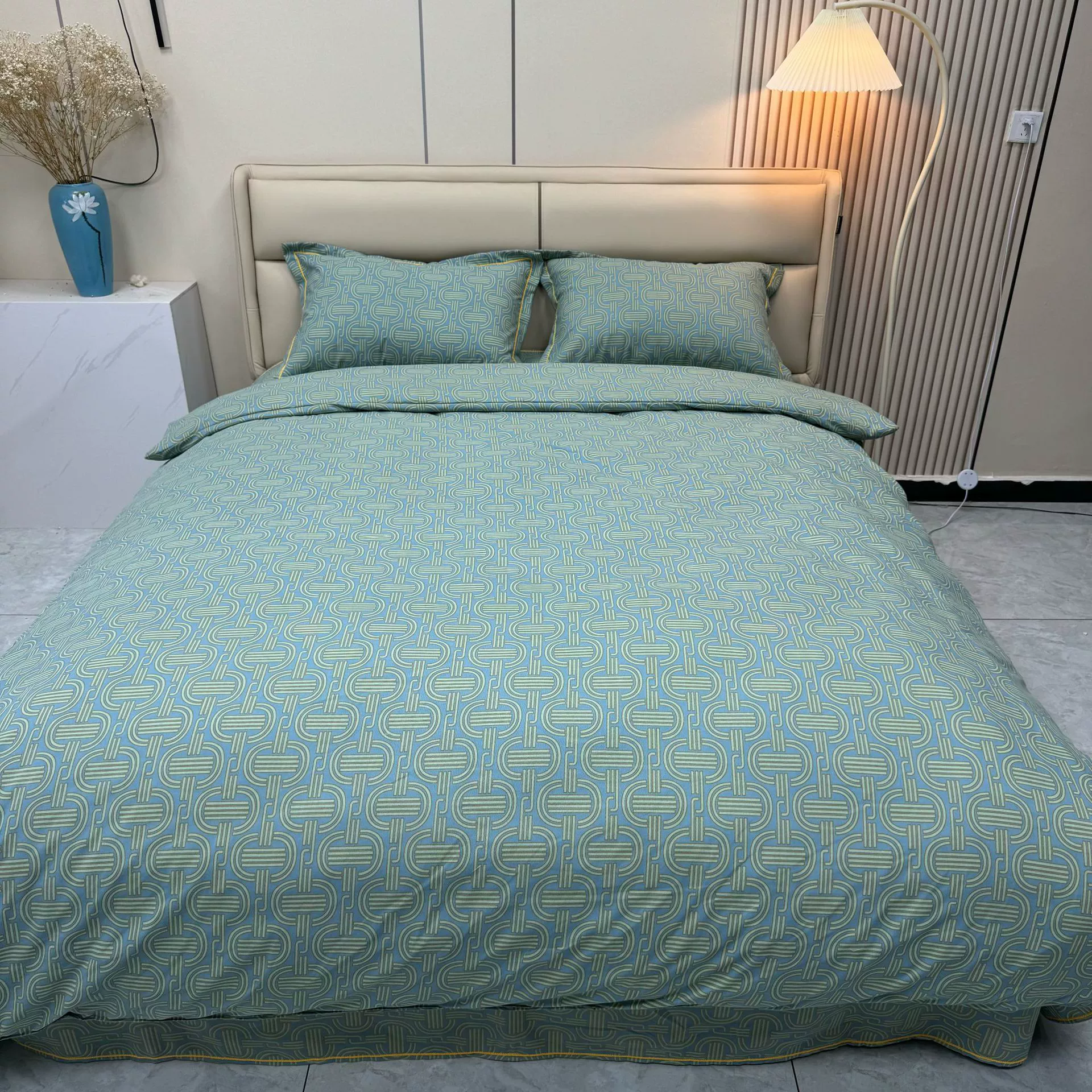 3‑piece Scandinavian bedding set, pillowcase 48×74 cm and sheet 2.5 m, simple elegant design