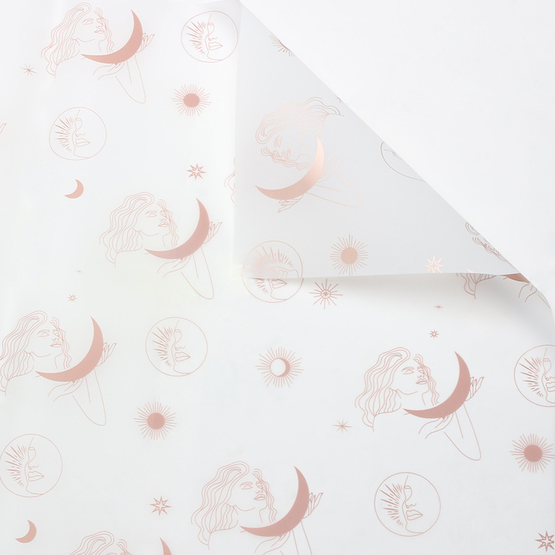 Huaxi Moon Goddess Papel de envolver de flores Bronceado Translúcido Diy Gift Ramo de flores Floristería Papel de envolver de flores