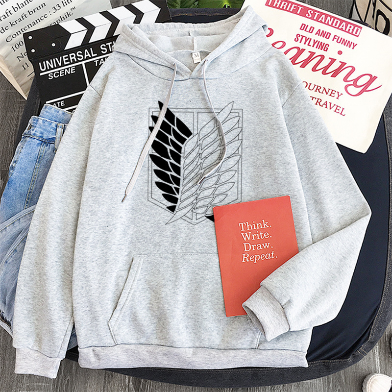 2020 nuevo ataque gigante logo Sudadera con capucha mismo estilo manga larga fleece sudadera suéter 2