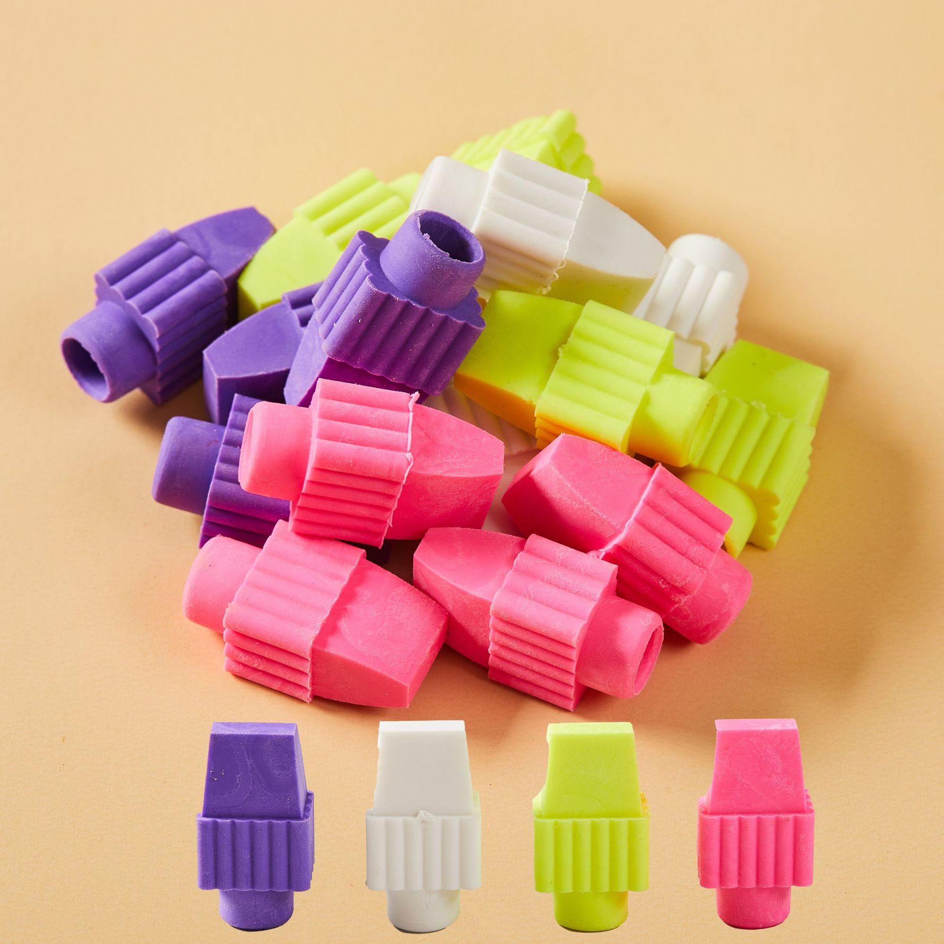 火炬头铅笔橡皮擦头替换可拆卸橡皮头铅笔上的橡皮套