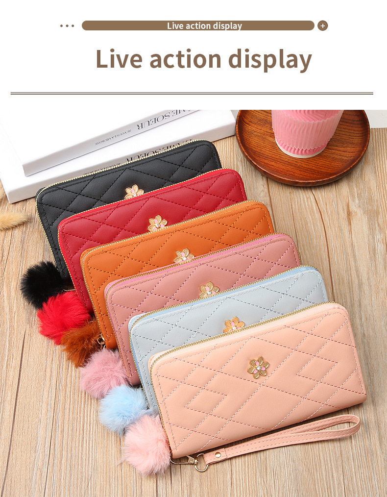 Sac à cartes Portable Simple et Long pour femmes, grande capacité, zéro portefeuille, étui Mobile adapté, nouvelle collection 2023_voghion.com