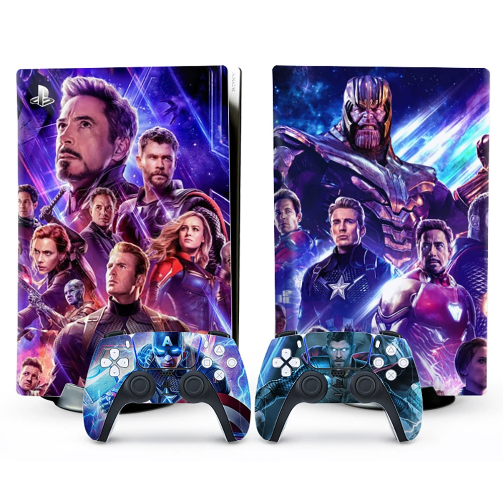 Наклейка‑скин для консоли (Sony) PS5, 5 предметов, декоративная виниловая защита, для дисковой и цифровой версий