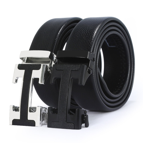 Belt Men's Litchi Pattern Business Casual Belt Street Stall Supply Trouser Belt Clothing Leather Accessories Manufacturer Wholesale