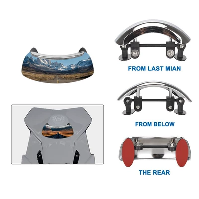 Motorcycle General Parts Wide-Angle Mirrors, Large Field-Of-View Reflectors