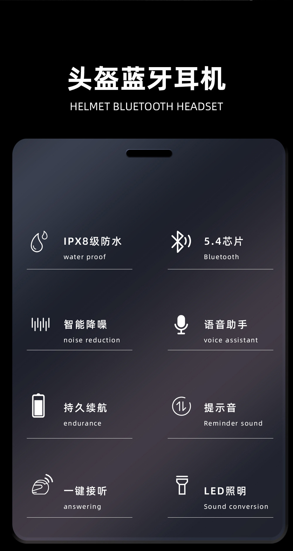 K06 Helmet Bluetooth Headset for Motorcycle Riding, Waterproof, Long-Lasting Battery Life, a Must-Have for Riders
