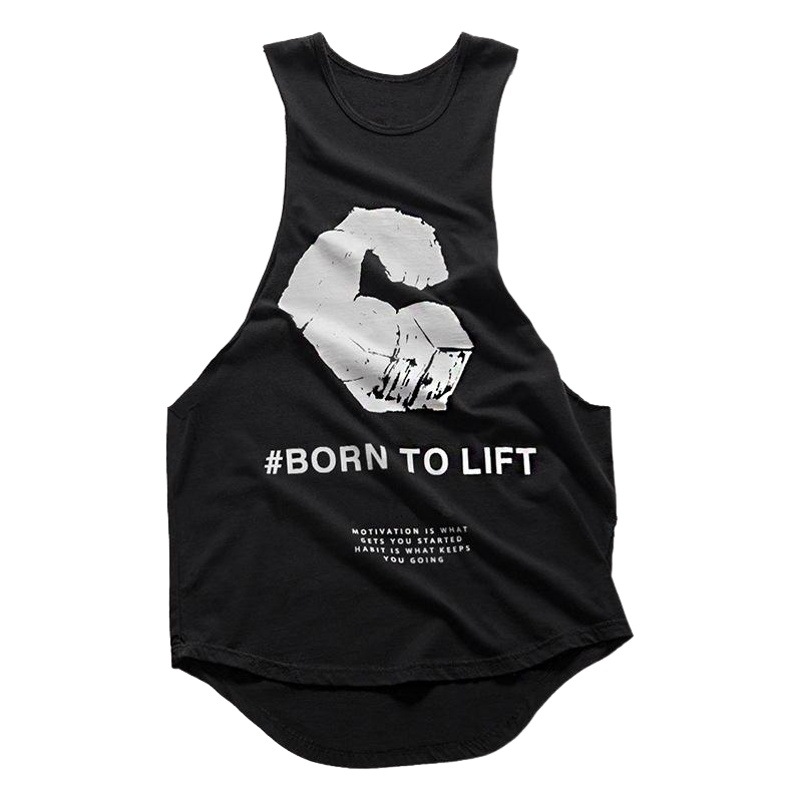 Muscle fitness summer new men's brothers Sports Leisure running exercise cotton stretch frayed sleeveless vest