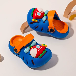 Детские тапочки в стиле Crocs для мальчиков пляжные мягкая подошва
