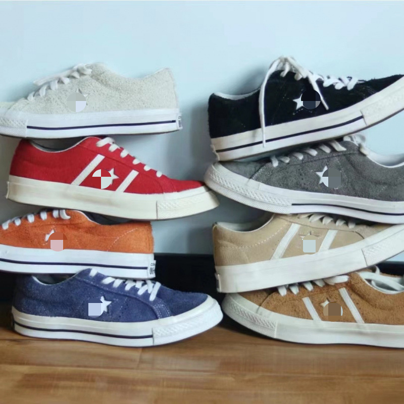 Putian Shoes Converse One Star Suede Sneakers Ins Summer Versatile Retro Trendy Skate Shoes Running Shoes