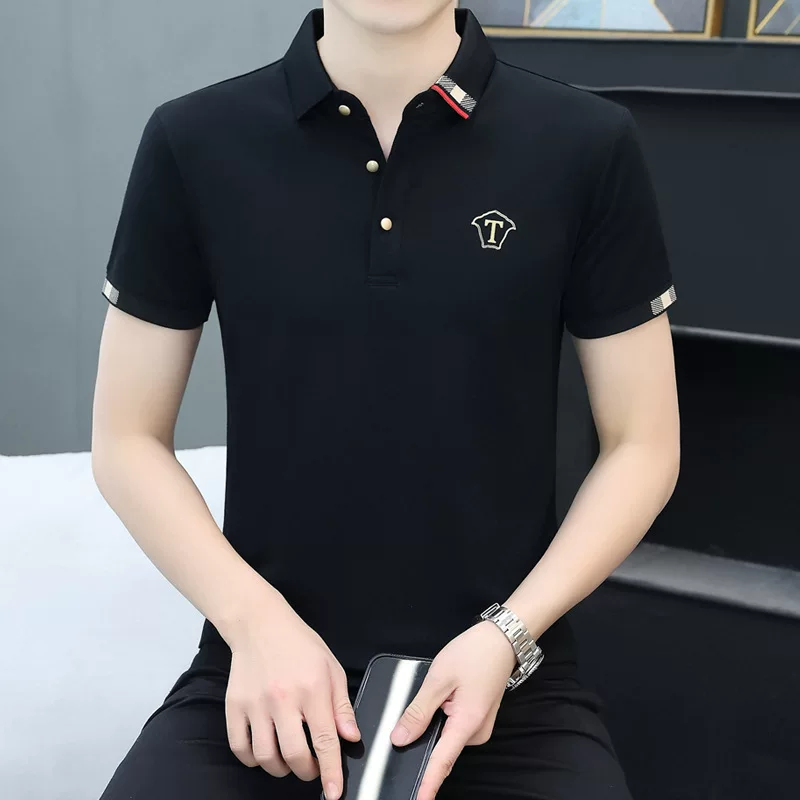 Summer base short sleeve T-shirt, high collar