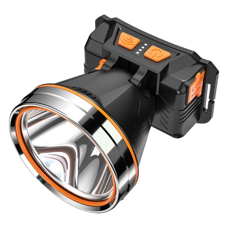 Faro de inducción de carga TYPE-C transfronteriza lámpara de minero al aire libre lámpara de camping faro Copa incorporado faro de luz fuerte al por mayor