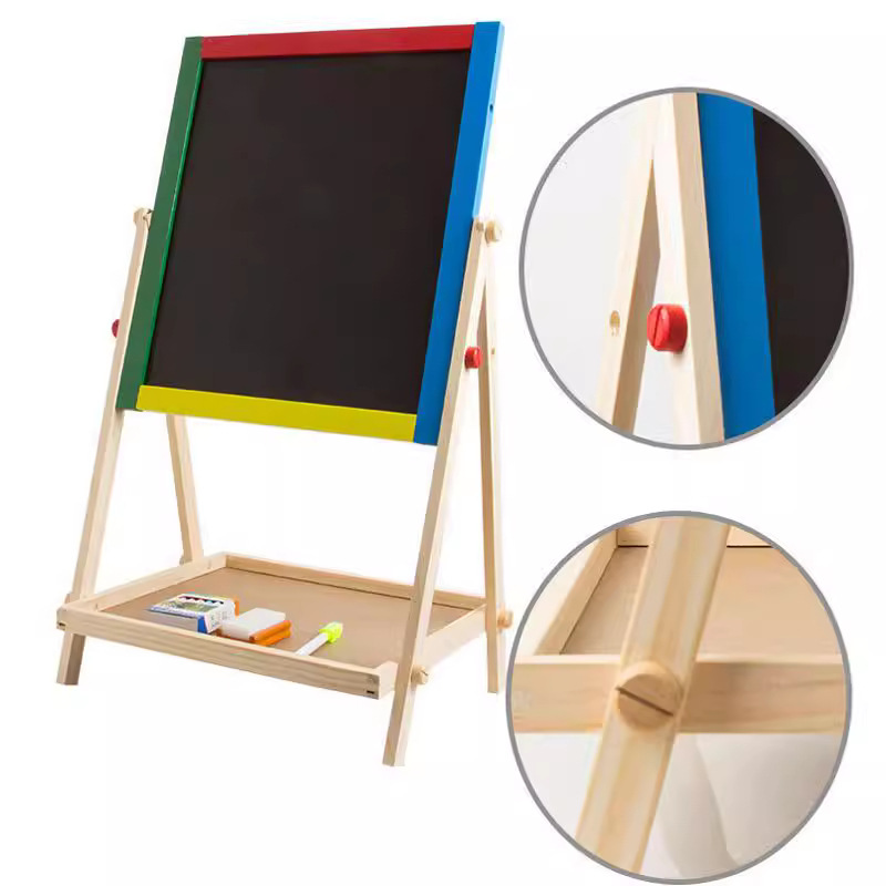 Tablero de dibujo magnético de doble cara para niños – ajustable en altura, colorido, arte 2 en 1, venta al por mayor