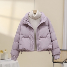 羽绒服女短款2024新款韩版时尚宽松加厚小个子白鸭绒面包服秋冬季