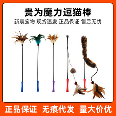 GiGwi Premium Cat Toy Wand with Feathers High Elasticity Handheld Cat Toy Anti-Slip Pet Cat Toy