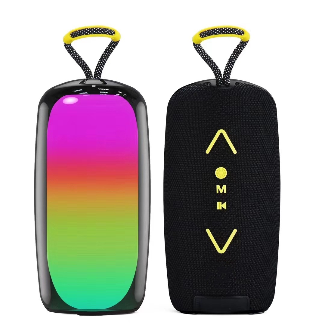 Luz de color pulsante bluetooth sonido portátil de alta potencia multifuncional al aire libre subwoofer inalámbrico tarjeta de enchufe impermeable micrófono