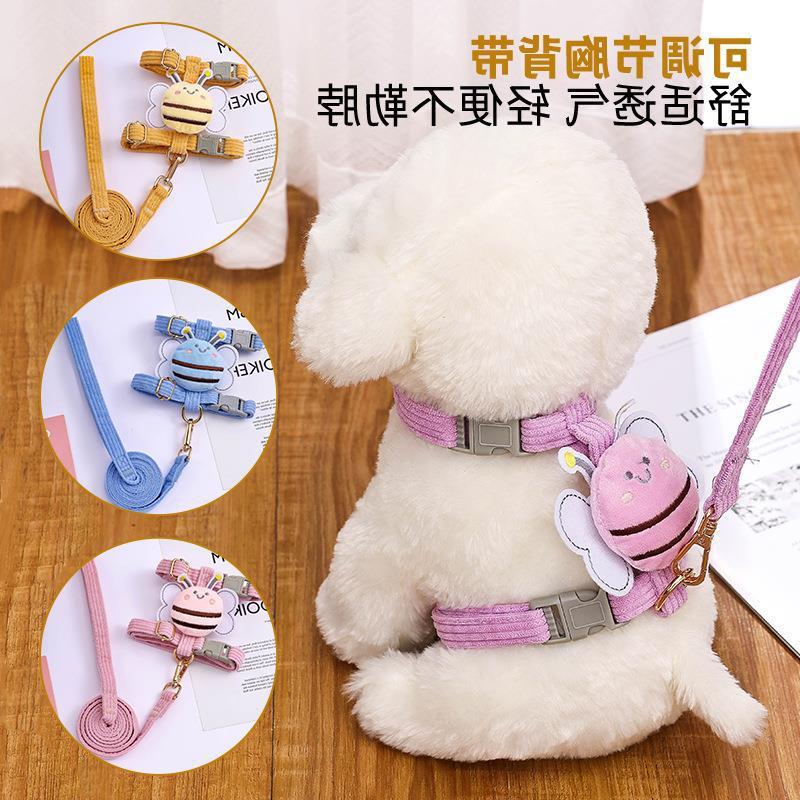 Correa de perro chaleco correa de perro pequeña abeja Cadena de perro mediano pequeño perro Teddy Corgi collar de Mascota