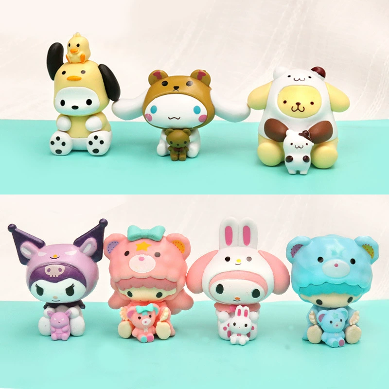 Hello Kitty, мини-фигурка в стиле персонажа, кукла для мальчиков и девочек, настольный декор