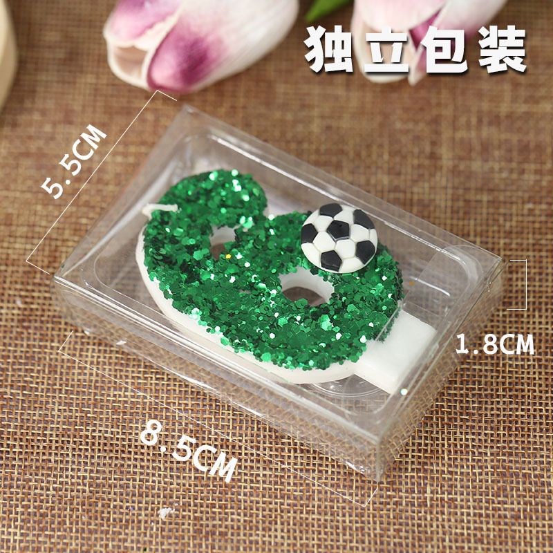 Velas Numéricas de Fútbol para Pastel, Decoración de Cumpleaños Infantil