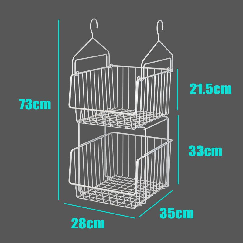 Stand type white medium 2 layers (with hook)