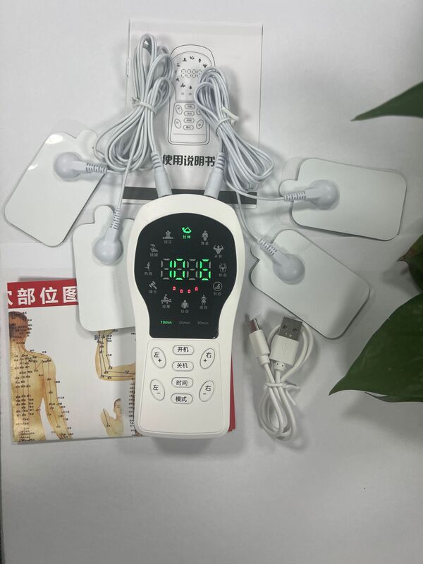 多機能EMS加熱ダブルチャンネル全身経絡パルス理学療法器頚椎マッサージ貼付ミニ電気療法器|undefined