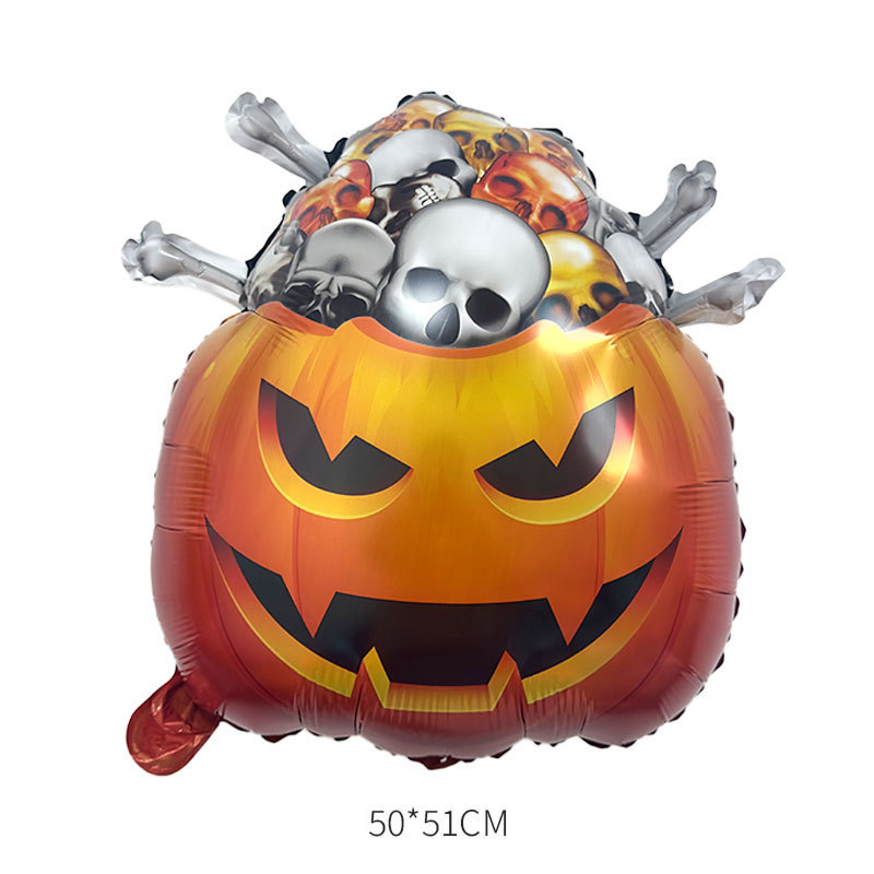 クロスボーダー新しいハロウィンバルーン装飾ゴーストフェスティバルアルミフィルムバルーンゴーストカボチャハロウィンテーマ漫画バルーン|undefined