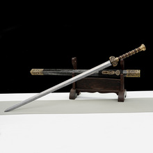 龙泉市刀剑手工锻打花纹钢八面如意汉剑长剑镇宅宝剑收藏品未开刃