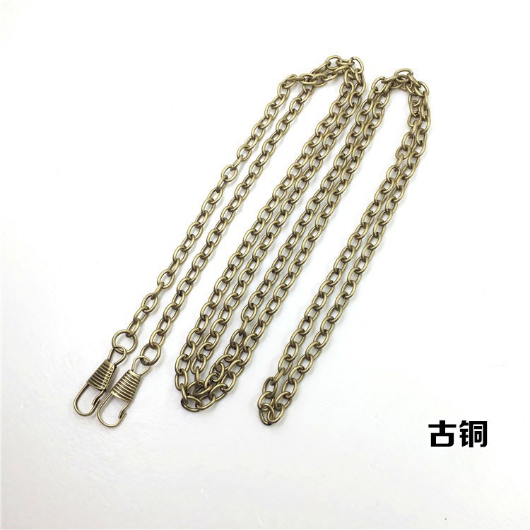 Cadena de palabras 120CMO Cadena de bolsa de hebilla simple Cadena de 1,2 m Cuatro colores opcionales Accesorios de bolsa de oro 0656